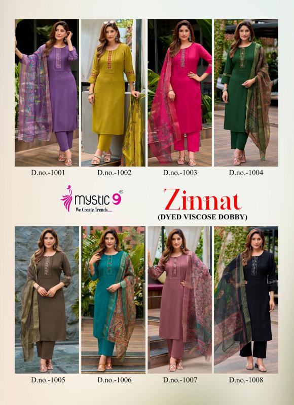 Mystic9 zinnat vol 1 designer long kurtis wholesalers